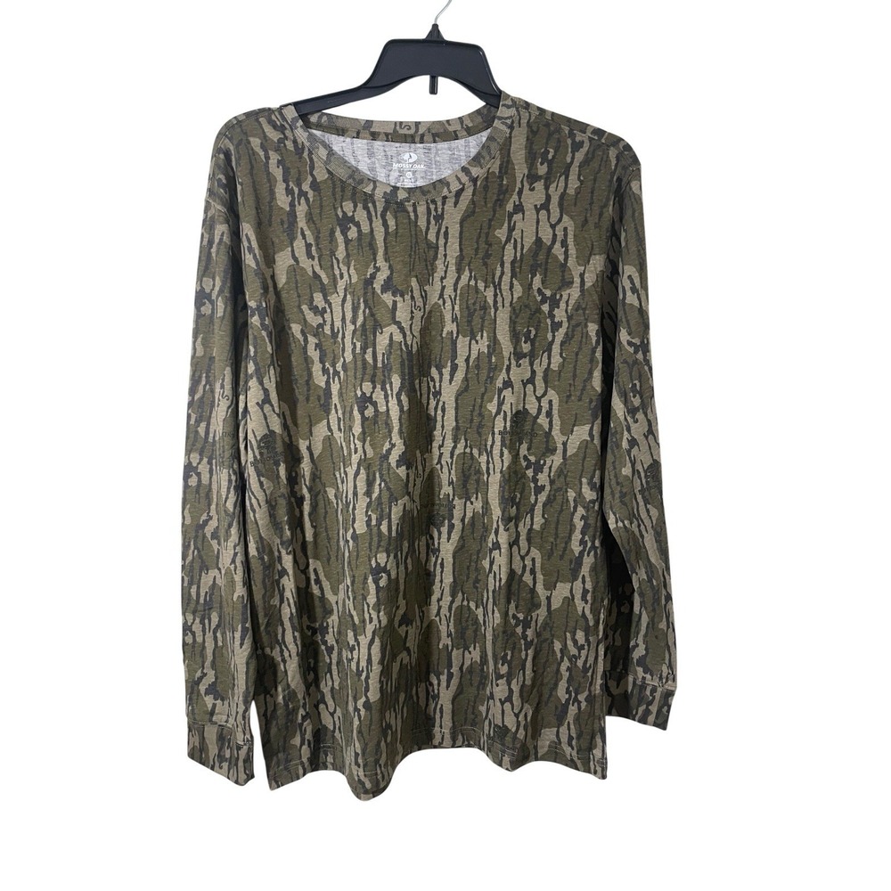 Mossy Oak Bottomland Camo Long Sleeve Tech Tee Size XXL Hunting Outdoors NEW